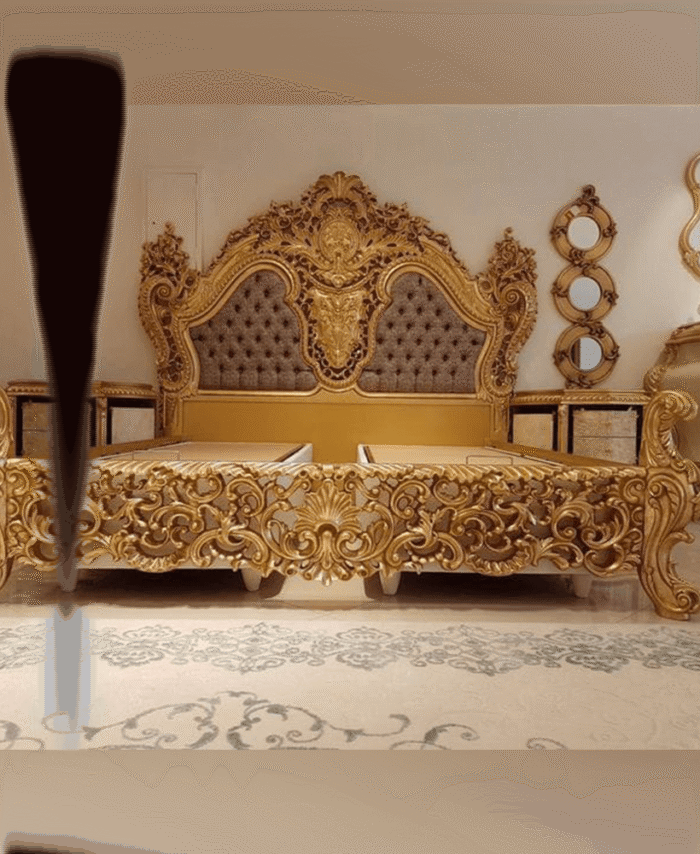 Chinioti Romantic Carved Bed
