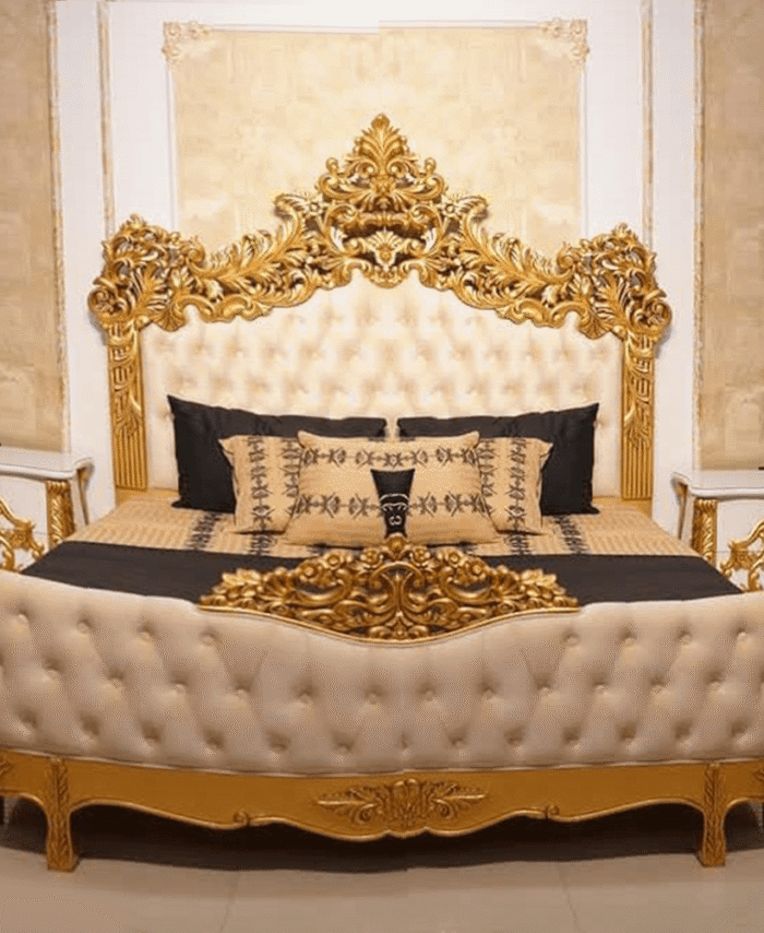 Carved Chinioti Lotus Bed